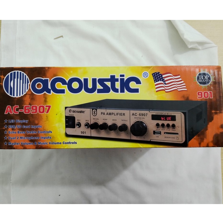 Amplifier Acoustic AC-6907 901 USB SD KARAOKE POWER AMPLIFIER