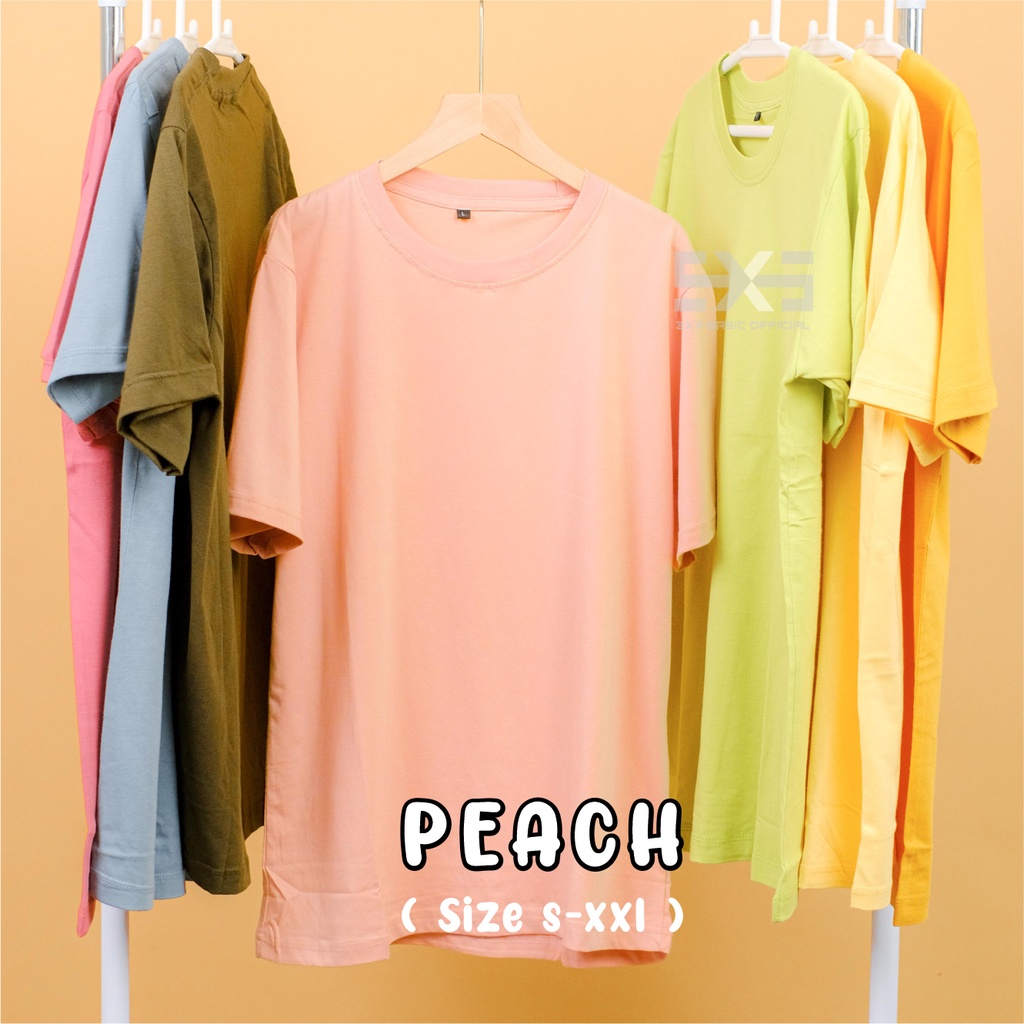 Jual Kaos Polos Warna Peach Cotton Combed S Kaos Polos Premium Combed