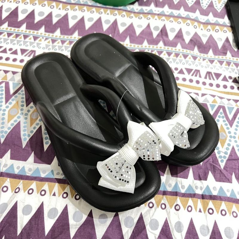 Sandal Jepit Wedges Jelly Wanita Pita Blink Bahan Eva Rubber Super Enteng Nyaman Pakai Bestie Sandal Viral 102