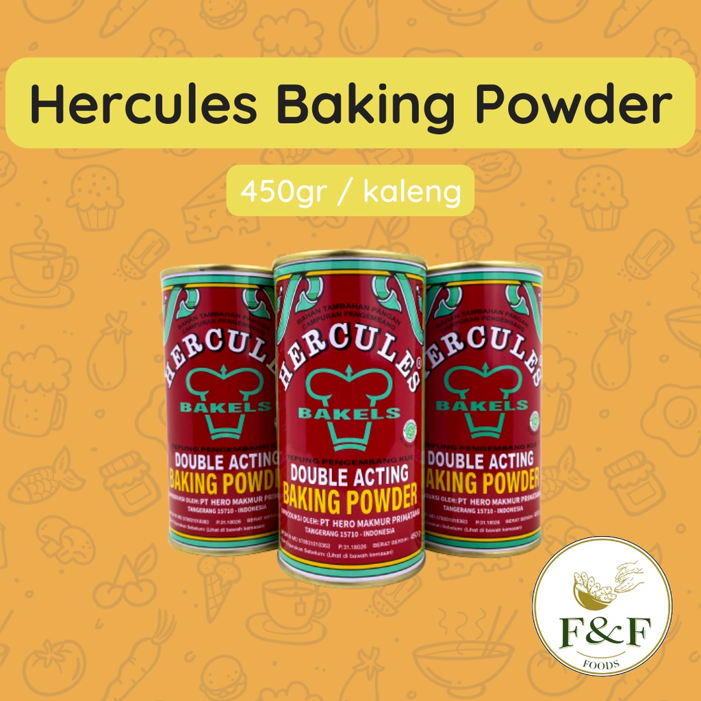 

Hercules Baking Powder 450gr - Double Acting Baking Powder Hercules - Baking Powder - Baking Soda - Baking Kue