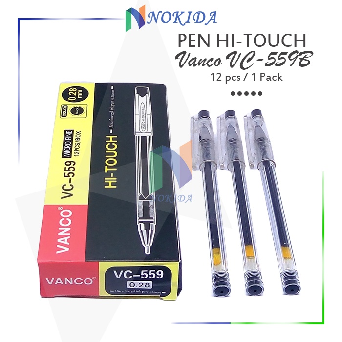 

Nokida Pulpen Jel Hi-Touch Vanco 1 Pack [0.28mm] Hitec Ballpoint Gel Hi-Touch VC-599 VC-599B 1 Box