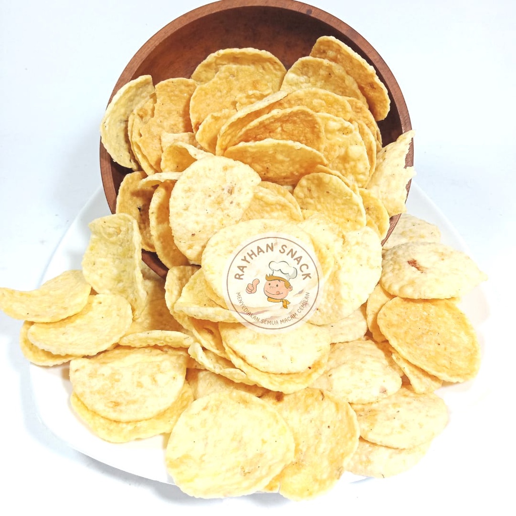 

Keripik Kripik Opak Singkong Rara Asin Gurih Renyah Kiloan Murah 160gr