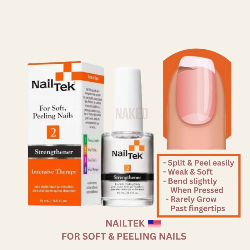 Nailtek for soft weak peel easily untuk kuku lembek dan mudah patah perawatan kuku USA