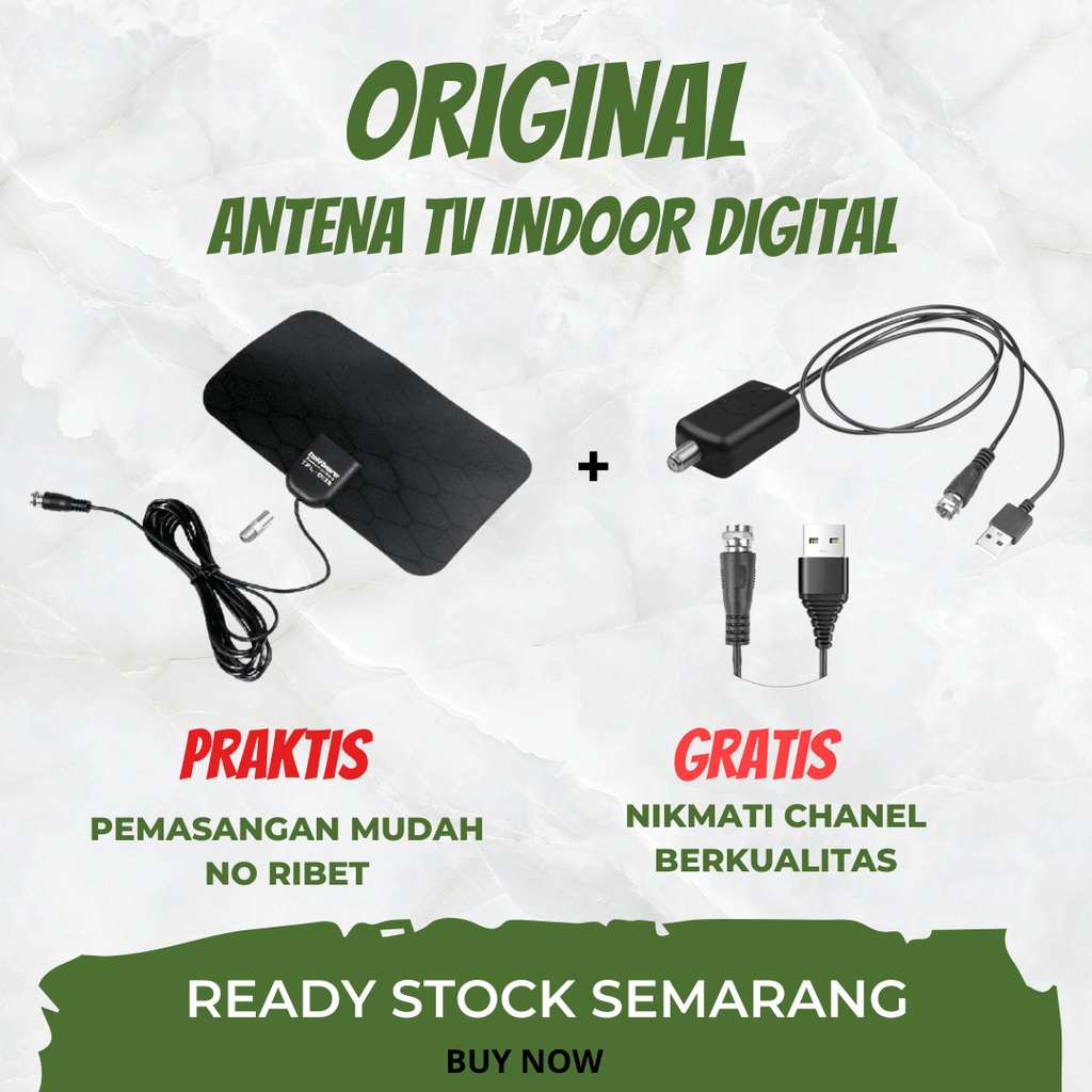 Antena TV Digital Indoor LED/LCD Tabung Plugin Original