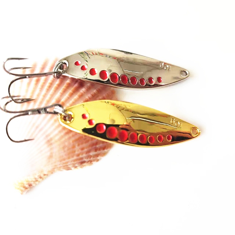 SPINNER 50pcs Umpan Pancing Spinner Spoon Wobbler Untuk Memancing Ikan Bass