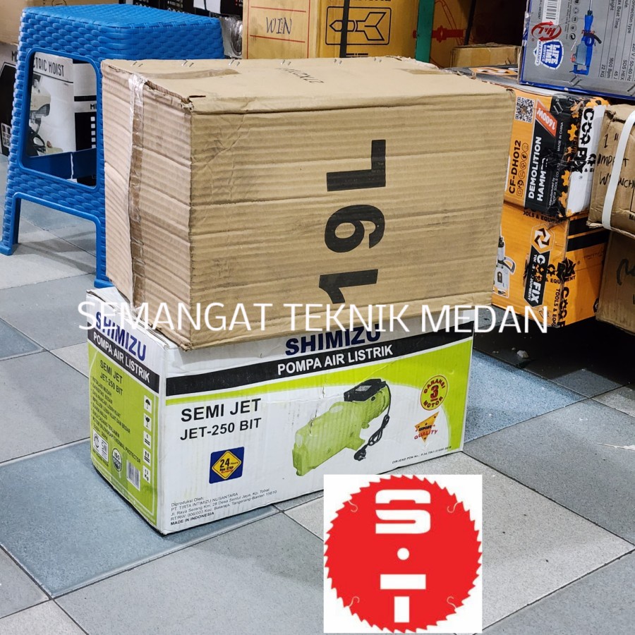 JET-250BIT POMPA AIR SEMI JET PUMP SHIMIZU + TABUNG SET JET 250 BIT