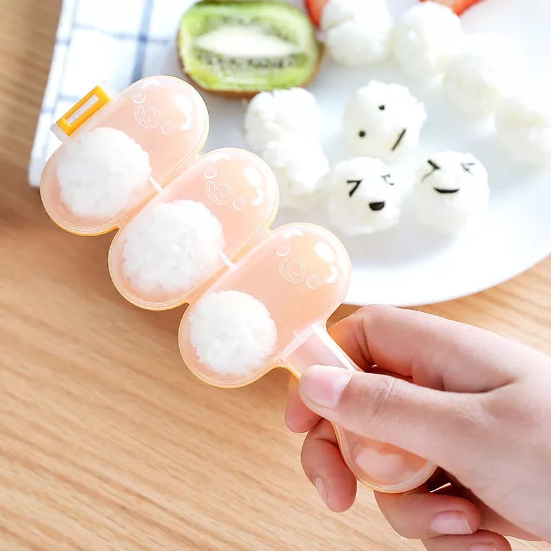 Cetakan Nasi Bento Bola Bulat Gulung Plus Centong Rice Ball Shaker Bento Rice Ball Mold F851