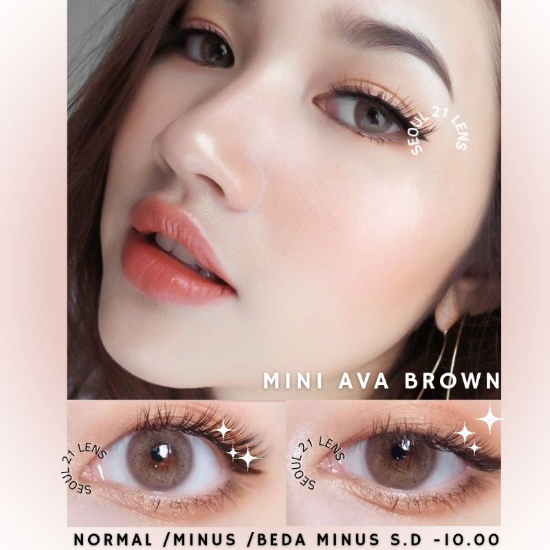 SOFTLENS MINI AVA BROWN. NORMAL/MINUS s.d -10.00