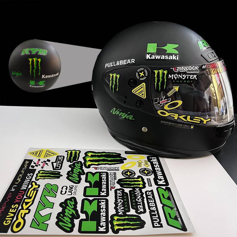 Stiker Dekorasi Bodi Sepeda Motor Tahan Air Ninja Reflective Fuel Tank Cover Personality Decal Untuk Kawasaki Ninja 400 KLX230 Z1000 H2 H2R