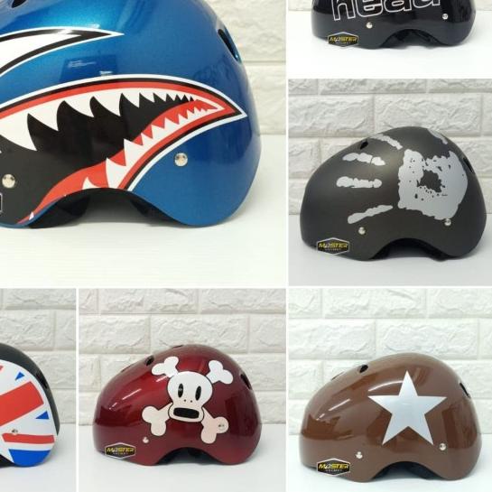 HELM SEPEDA NVR MOTIF HELM SEPEDA BMX HELM SEPEDA MURAH - Nuke head