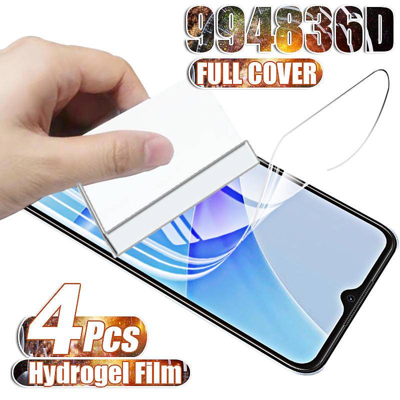 4pcs Film Pelindung Layar Hydrogel Untuk Oppo A16 A16s A17k A52 A55s A56 A57s A57E A76 A96 A53 A53s A53s A54 A57s A53G A92 4G