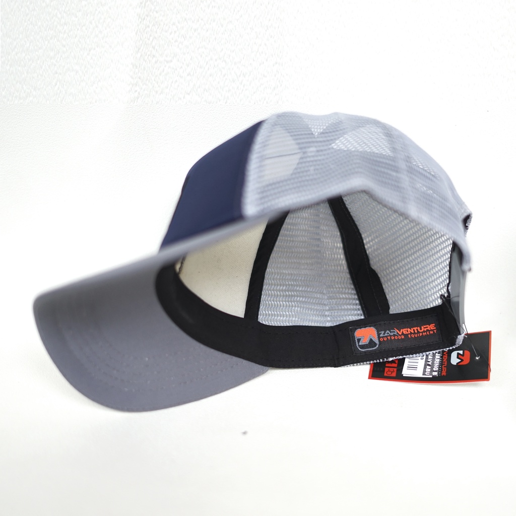 TOPI Trucker Jaring Busa Zarventure Abu Hitam 84