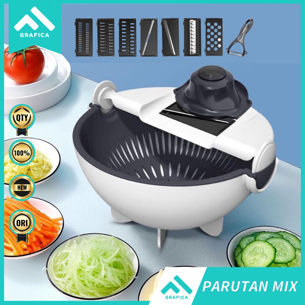 PARUTAN SERBAGUNA 1 SET 5 VARIASI MATA PISAU MODEL MANGKUK / PISAU DAPUR / WAJAN PENGGORENGAN PARUTA