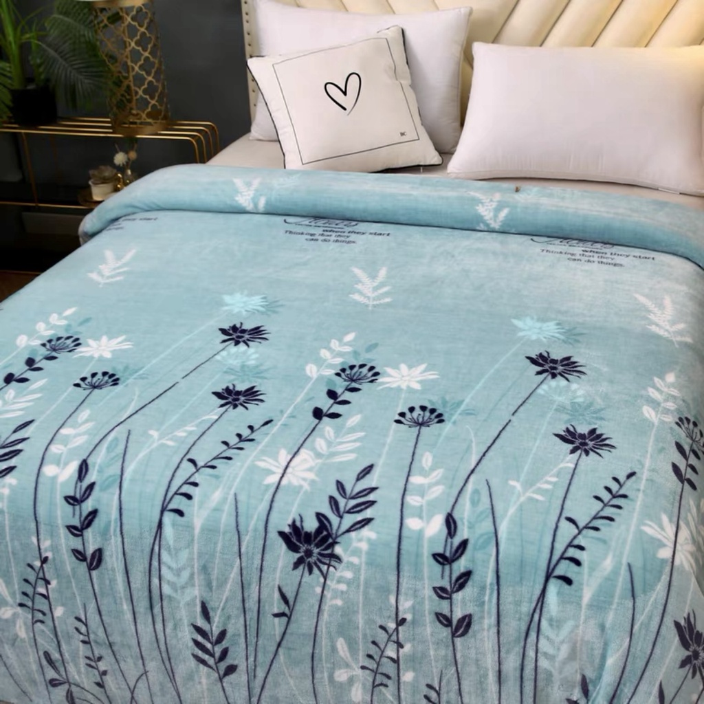 Selimut Bulu Dewasa Uk 140x200 Motif Dandelion