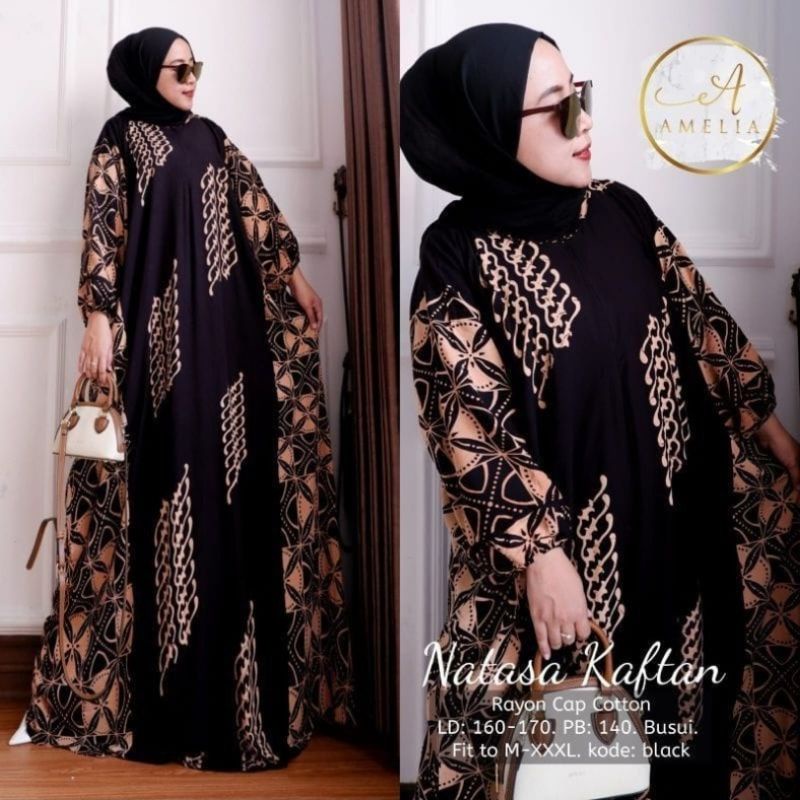 KAFTAN NATASA LD 140 | GAMIS RAYON KONDANGAN MEWAH PREMIUM TERBARU