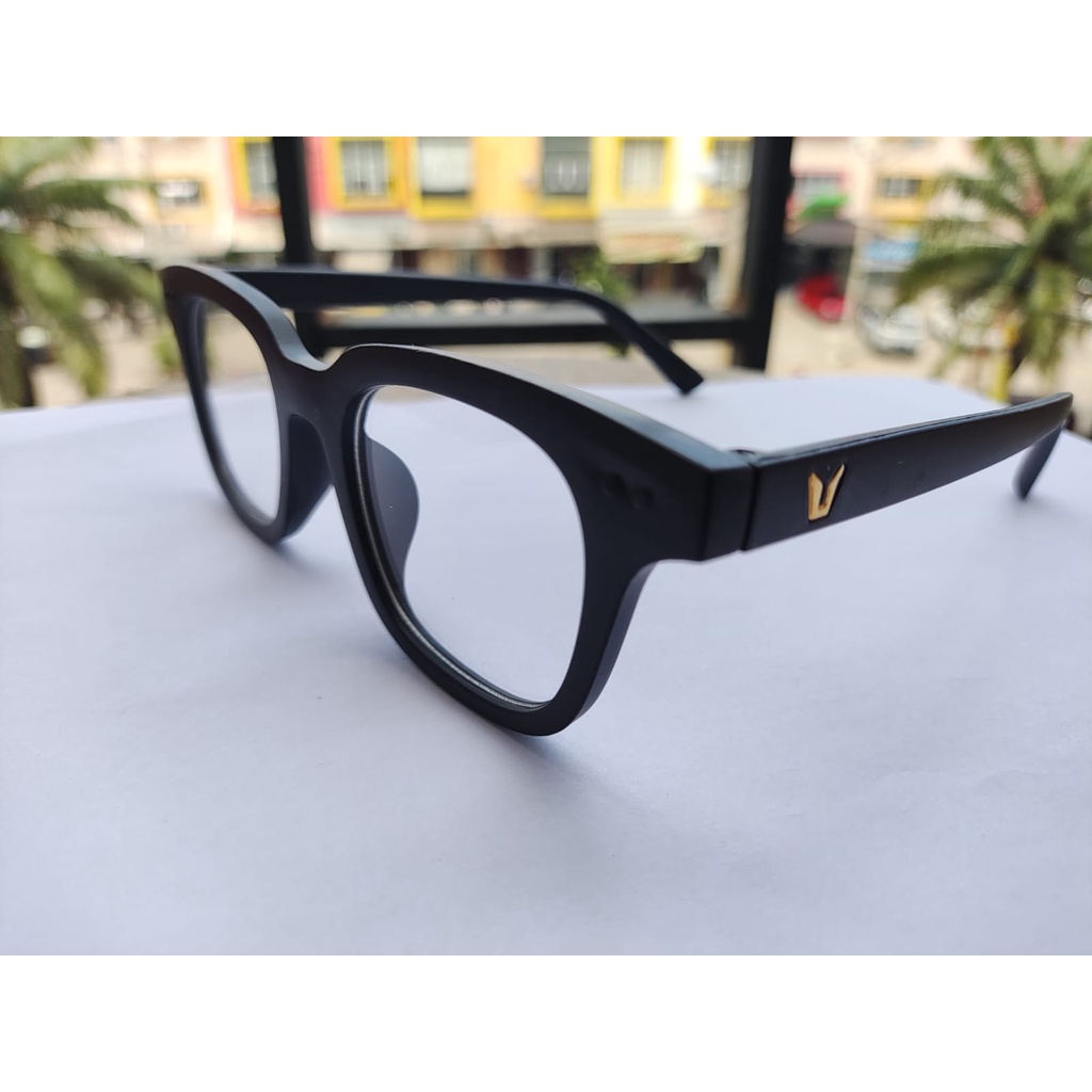 RRNS KM-005 Kacamata Wanita Pria Optik Anti Sunglass Dengan Fashion Sunglasses Kacamata Hitam-BLACKDOFF