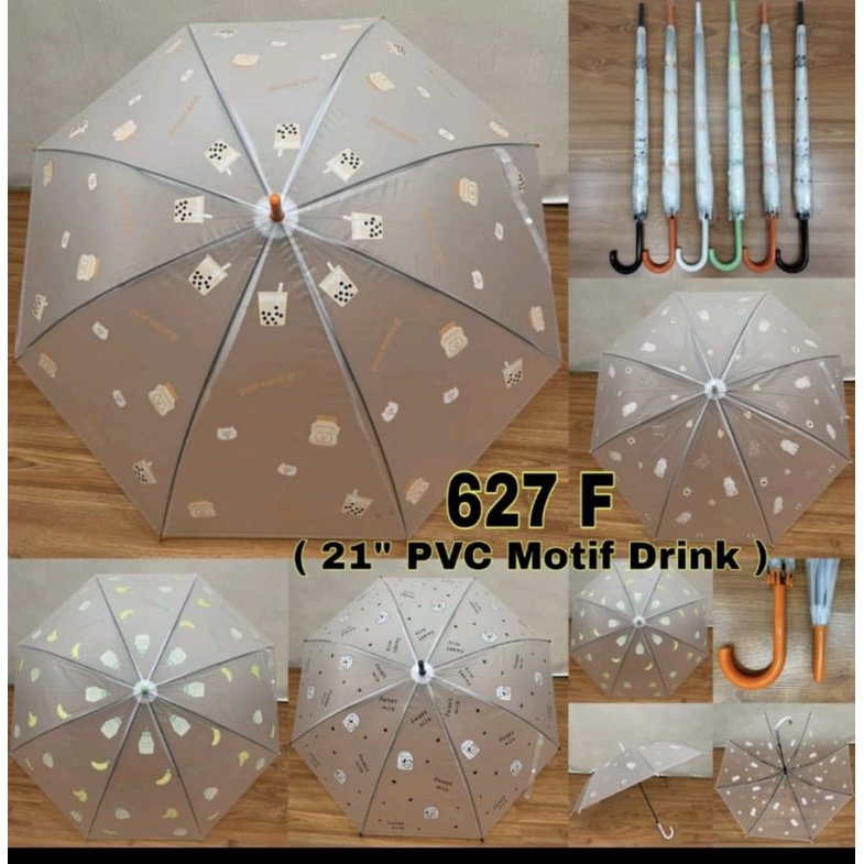 payung transparan motif