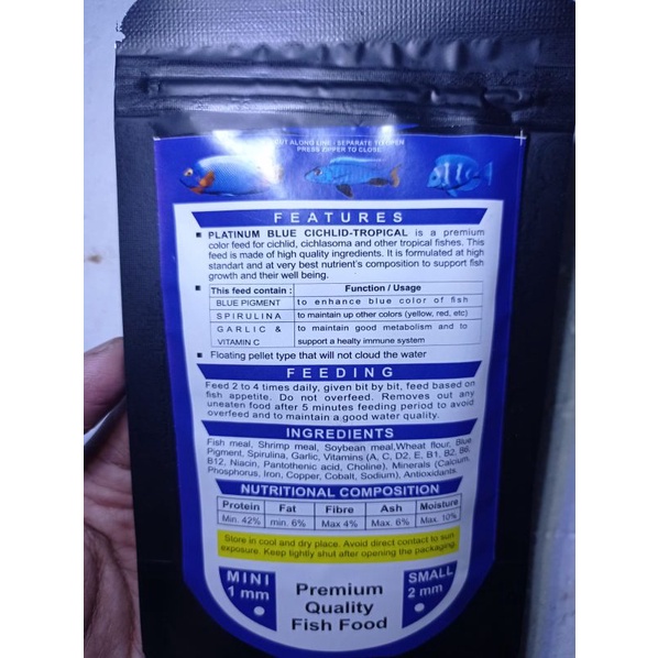 Pakan Chana Maxi Red Yellow Blue Chiclid Premium