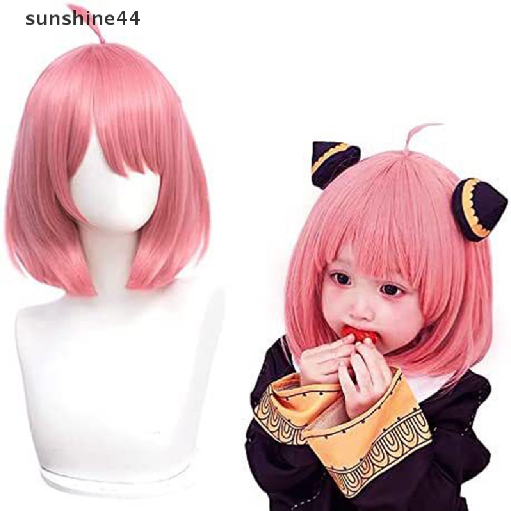 Sunshine Wig / Rambut Palsu Karakter Anime Warna Pink Untuk Cosplay / Pesta Halloween