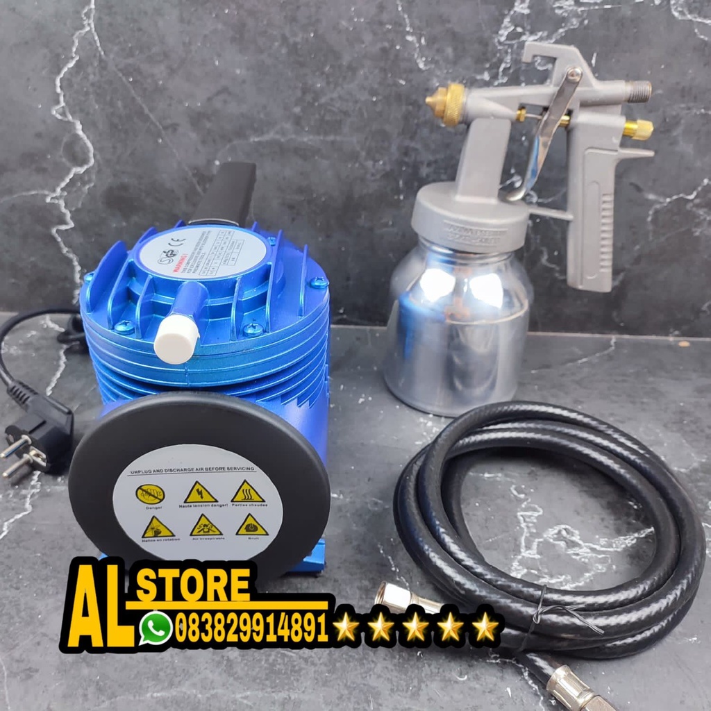 Compresor Mini Electric Kompresor Semprot Cat Elektrik Air Brush Spray Gun Paint Compressor Original
