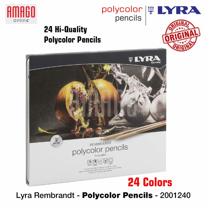 

LYRA - REMBRANDT POLYCOLOR PENCILS - 24 PCS - ASSORTED COLORS - 200124