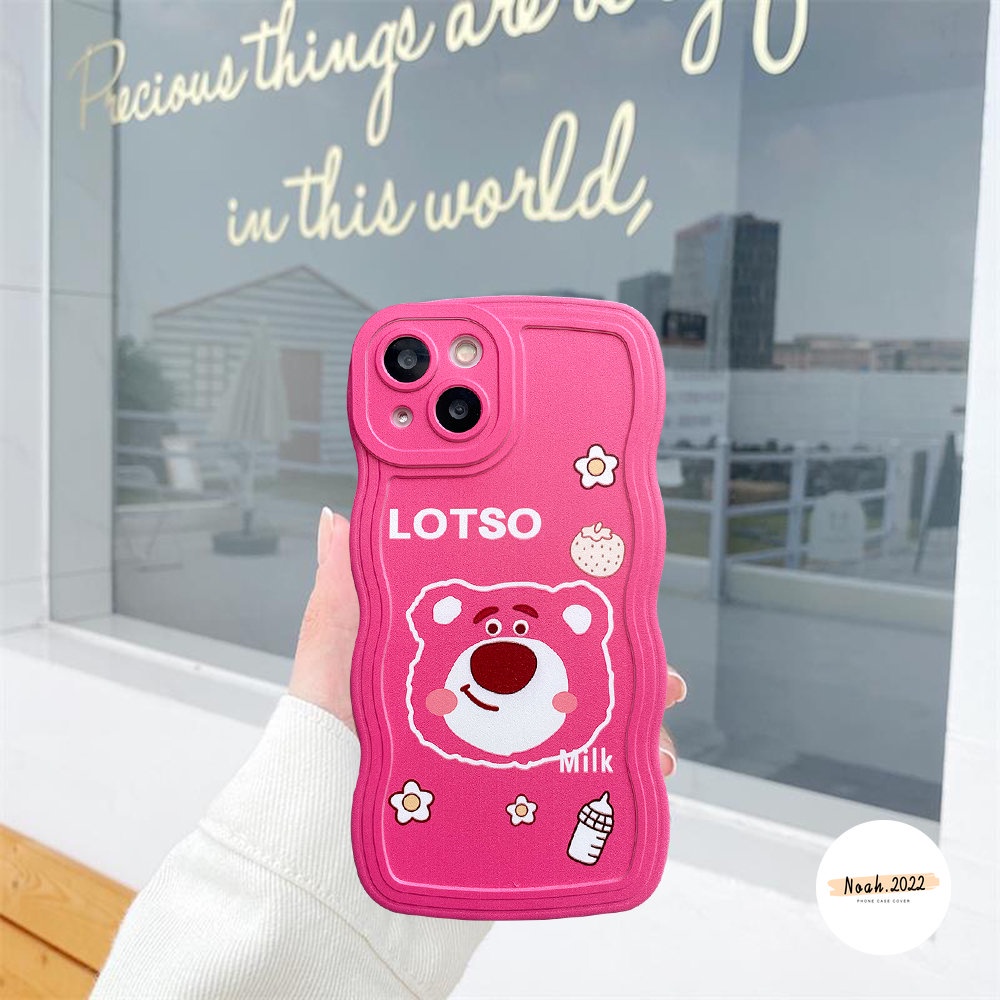 Soft Case TPU Motif Kelinci Strawberry Beruang Ungu Untuk iPhone 13 12 11 14 Plus Pro Max 6 6s 7 8 Plus X Xr Xs Max SE 2020