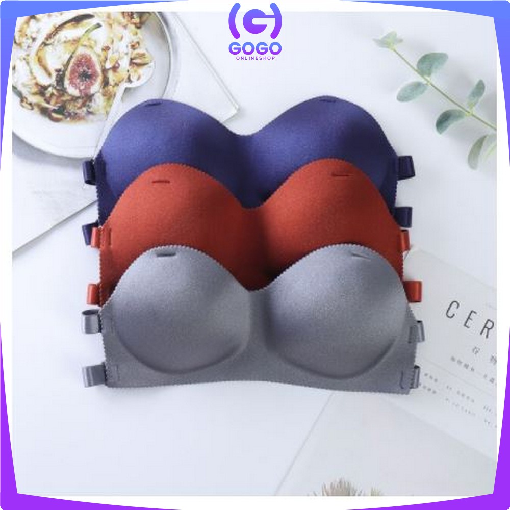 GOGO-P64 P65 Bra Seamless Tanpa Kawat BH Wanita Push Up Bra / Bra Kancing Depan Tanpa Kawat