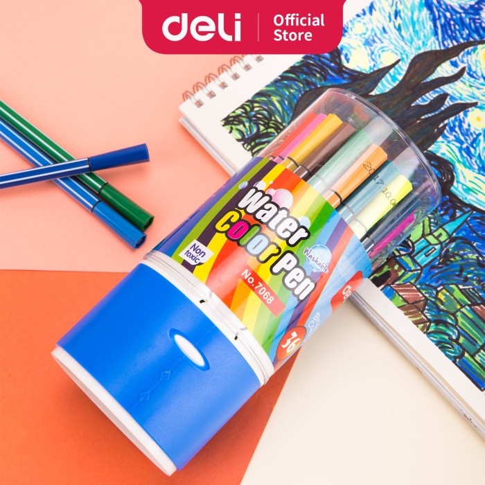 

[COD] Deli felt Pen Lembut,36 Warna ,Mudah Dibersihkan Dengan Air 70686