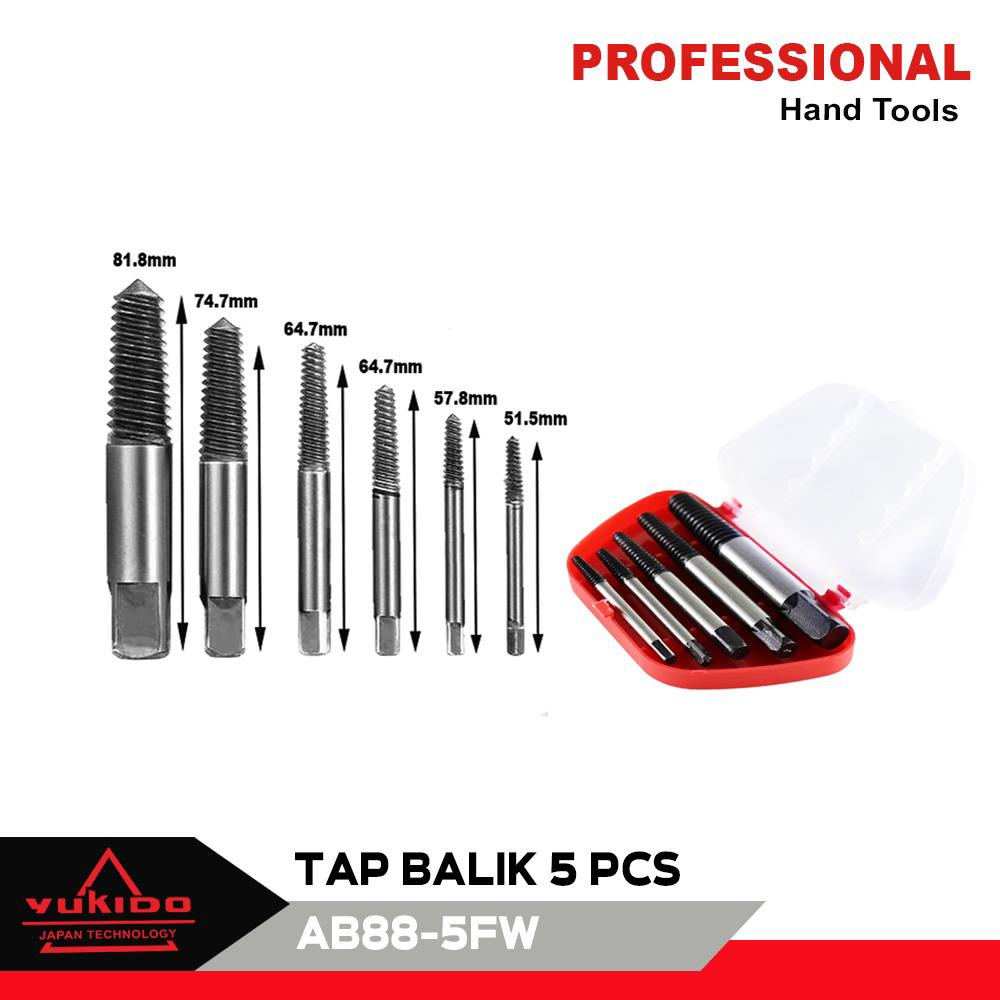 Tap Die Set / Tab Balik / Screw Extractor 5pcs Alat Snai dan Tap Ulir Dart Mur Baut Alat Senai 5pcs Senei Die Senei Kualitas