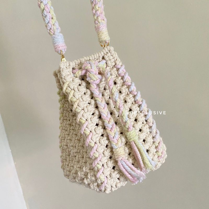 Jual Tas Macrame / Bucket Bag Macrame / Macrame Bucket Bag/ Bucket Bag