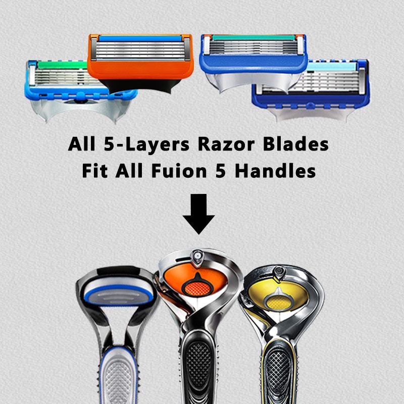 Gillette Shaver 5mata Pisau Isi Ulang Alat Cukur Manual Wajah Turbo Pisau Cukur 4kartrid Isi Ulang Pisau Cukur For Man