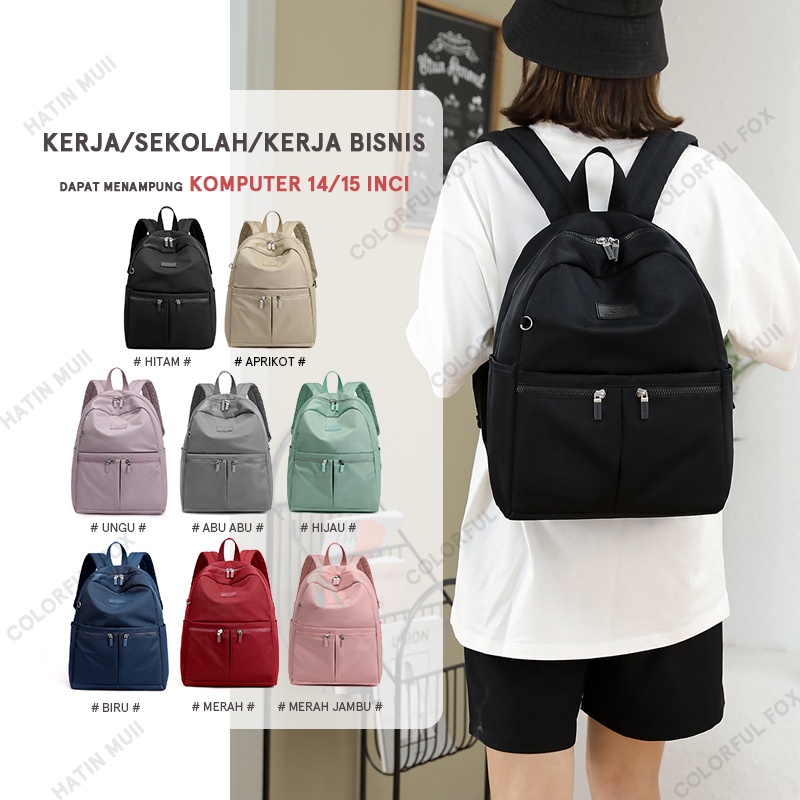 COLORFUL FOX 0446 Tas Ransel Laptop Wanita Backpack Wanita Remaja Tas Anti Air Traval backpack tas