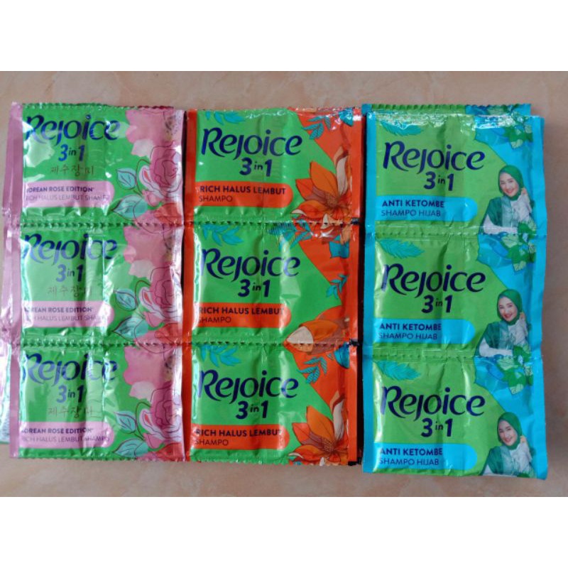Shampoo Rejoice Sachet 12x10ml/ shampo renteng/ sampo rentengan / shampo sasetan
