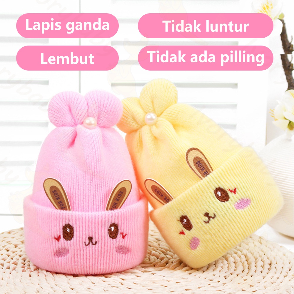 Ivorybaby Topi kupluk bayi anak kids hat Kupluk bayi rajut motif kelinci