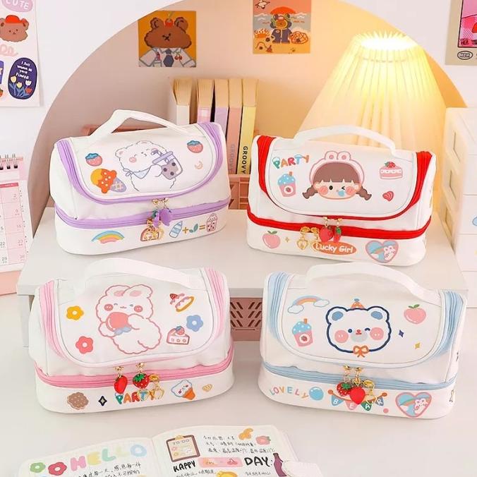 

Pouch Multifungsi Waterproof Tempat Pensil Kapasitas Besar Tas Make Up