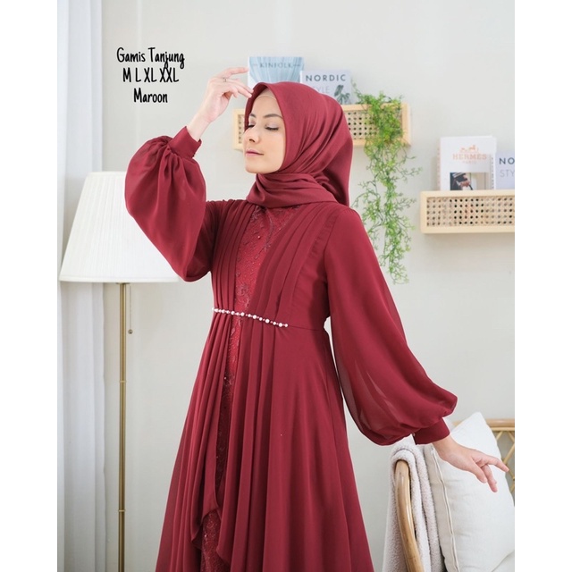 New Gamis Tulle Brokat Full  Panyet Kombinasi Ceruty - Gamis Modren Ceruty - Gamis Pesta - Gamis Kondangan Kekinian - Gamis Mewah Harga Promo - Gamis Lebaran 2022