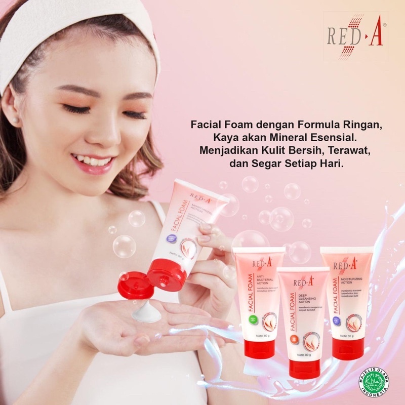 ❤ MEMEY ❤ RED A Facial Foam 40g - 80g | Sabun Wajah RED-A