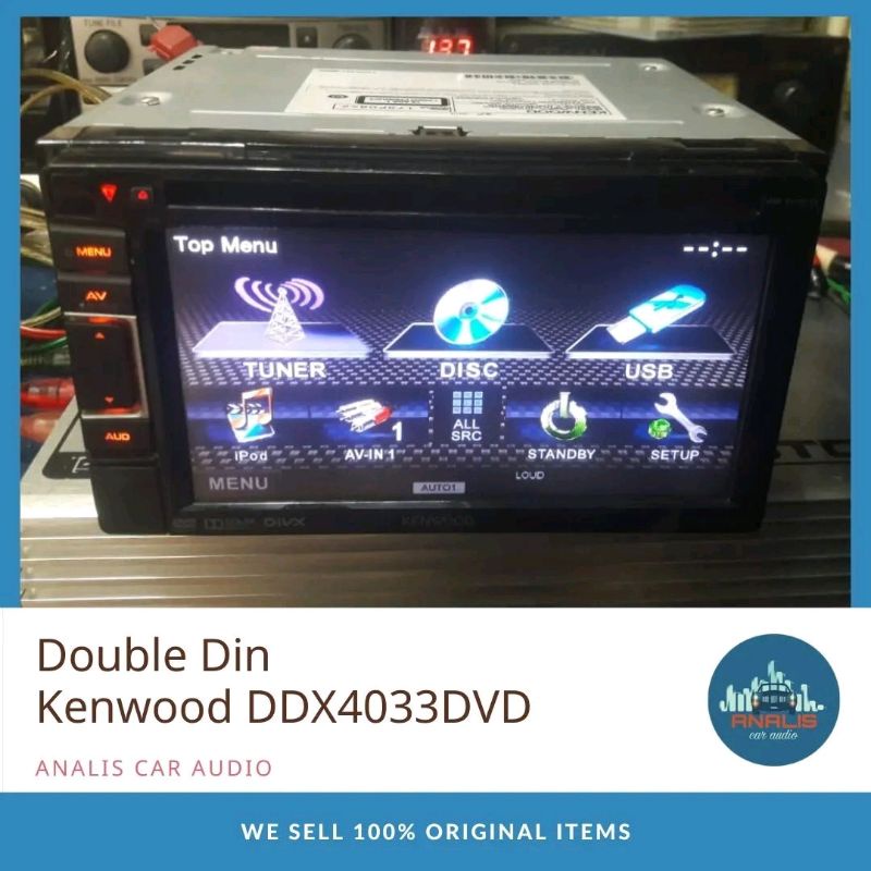 Head Unit Double Din Kenwood DDX4033DVD Original
