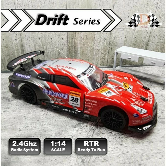 Mainan RC mobil remot kontrol racing Drift Turbo Skala 1:14 Sanzuan plastik PCV Remote control balap