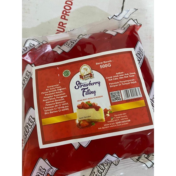 Edna Strawberry Filling / Selai Strawberry 500g
