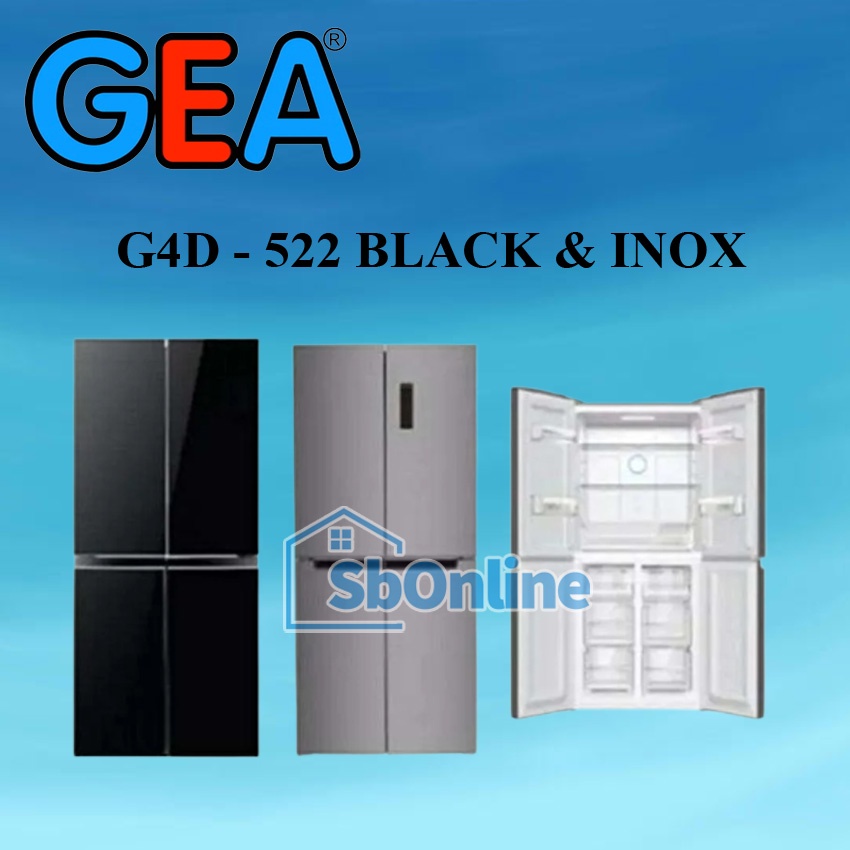 GEA G4D-522 BLACK &amp; INOX KULKAS INVERTER
