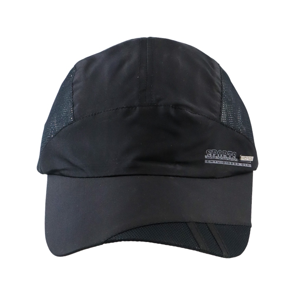 FLB Topi Trucker Baseball Quick Drying Mesh - QEWI - Black