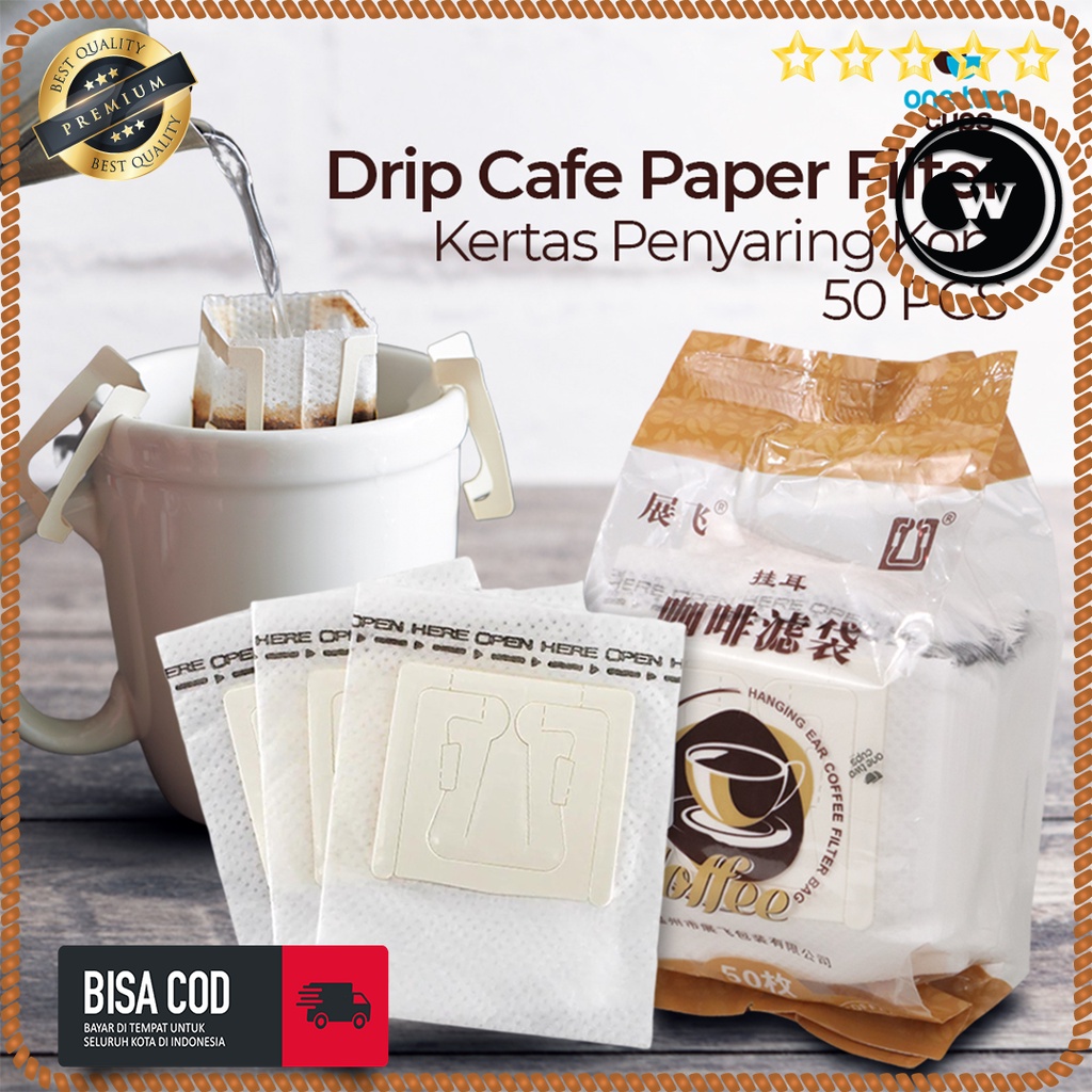 Drip Bag Coffee Kertas Saring Kopi Paper Filter  Penyaring Kopi 50 PCS