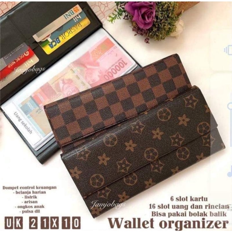 Medan Termurah Wallet organizer pengatur keuangan/Dompet disiplin keuangan motif kotak bunga