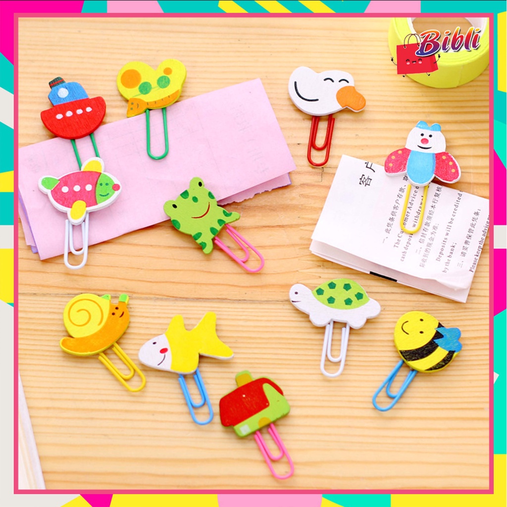 

Penjepit Klip Kertas Karakter Paper Clip Korean Push Pin Set 12pcs 889
