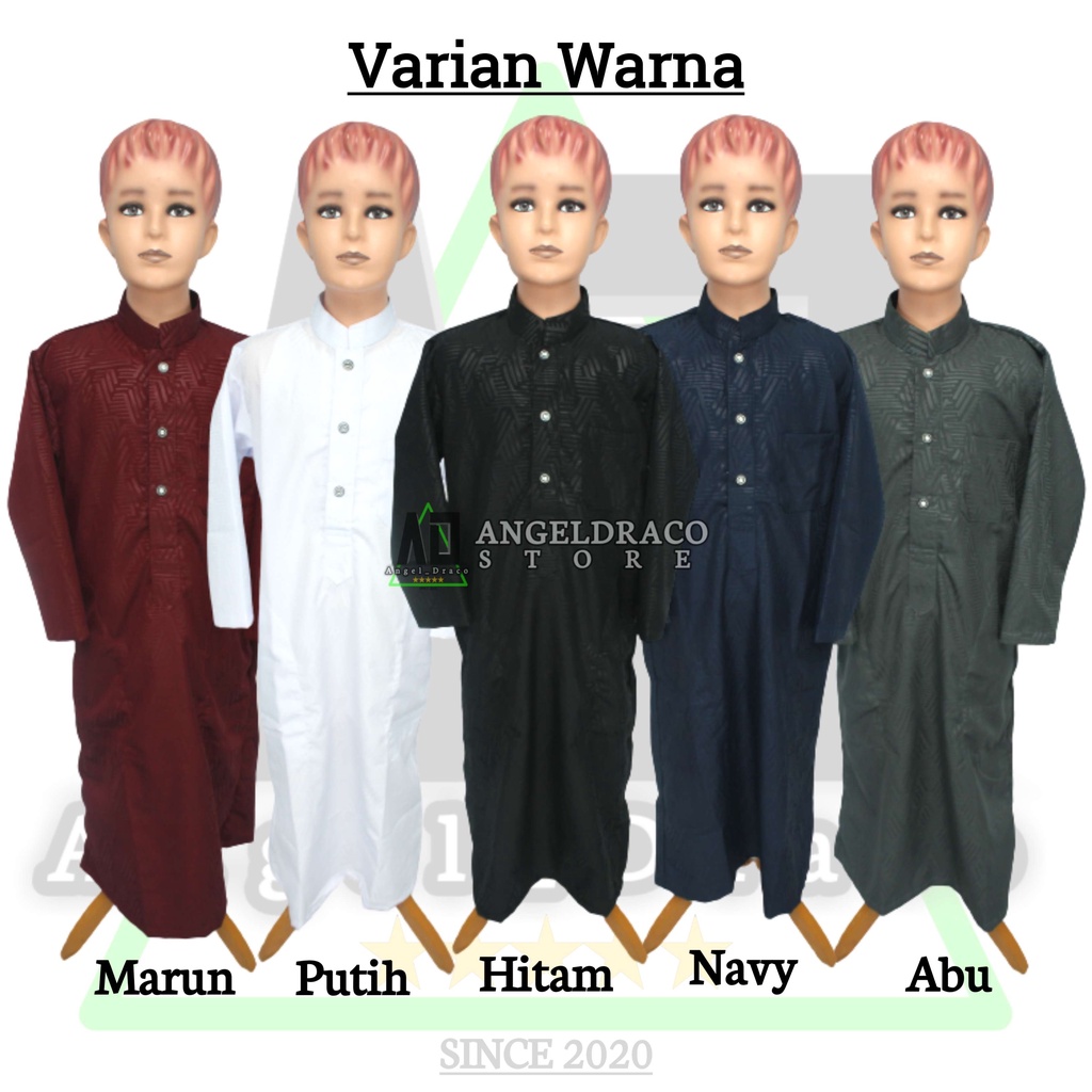 Jubah Koko Gamis Embos Anak Laki Laki Cowo Usia 0-14 Tahun