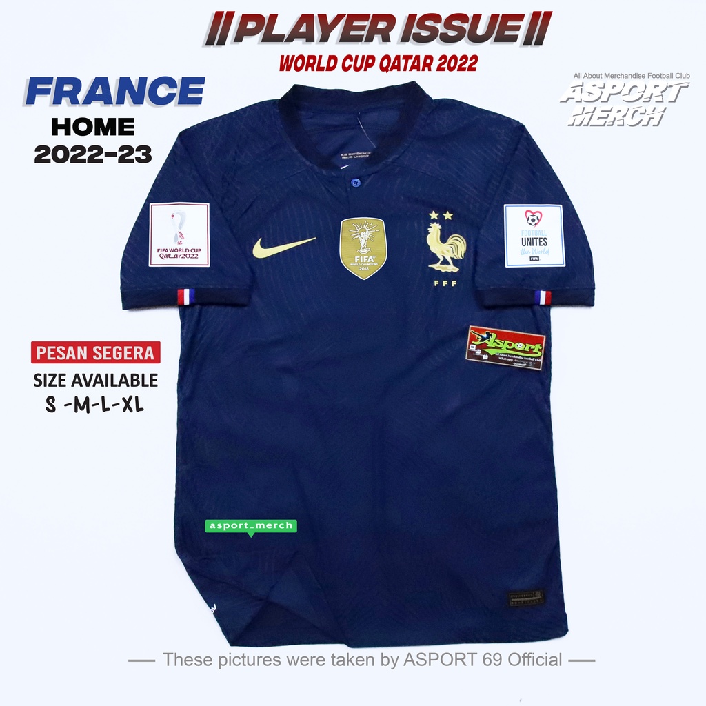 Jual PERANCIS HOME PLAYER ISSUE JERSEY BOLA PRANCIS HOME WORLDCUP 2022