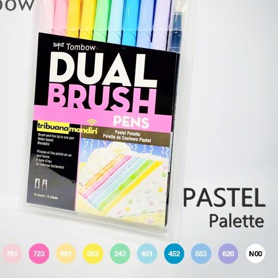 

Tombow Dual Brush Pen Set 10 Colors - PASTEL PALETTE