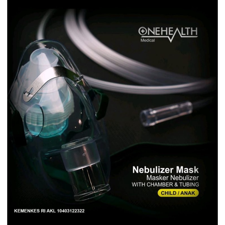 Masker Nebulizer Onehealth Anak (M), Dewasa (L), &amp; XL