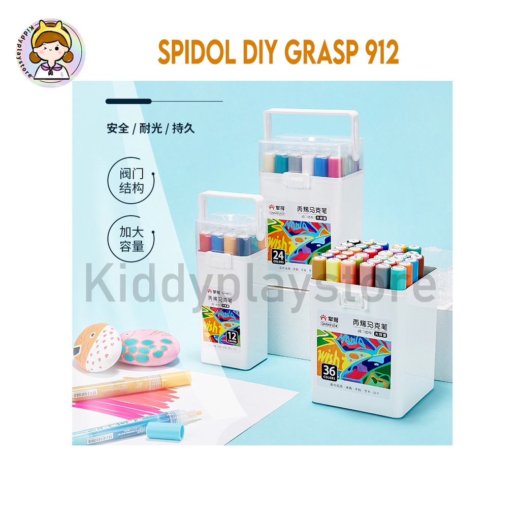 

Spidol DIY Grasp 912 / Spidol Akrilik DIY /Spidol Warna Grafiti Anti-Pudar Seni Animasi